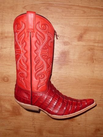 Mezcalero Cowboystiefel Kroko rot